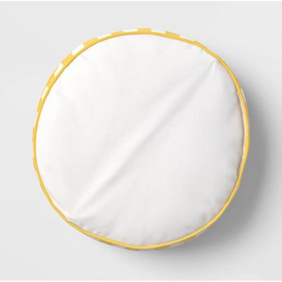 Threshold 16” Round Outdoor Throw Pillow Yellow Lobster Patio Cushion NEW - Picture 2 of 6